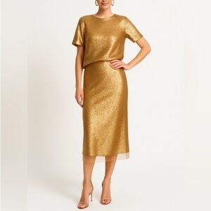 Le AL.X gold sequins skirt